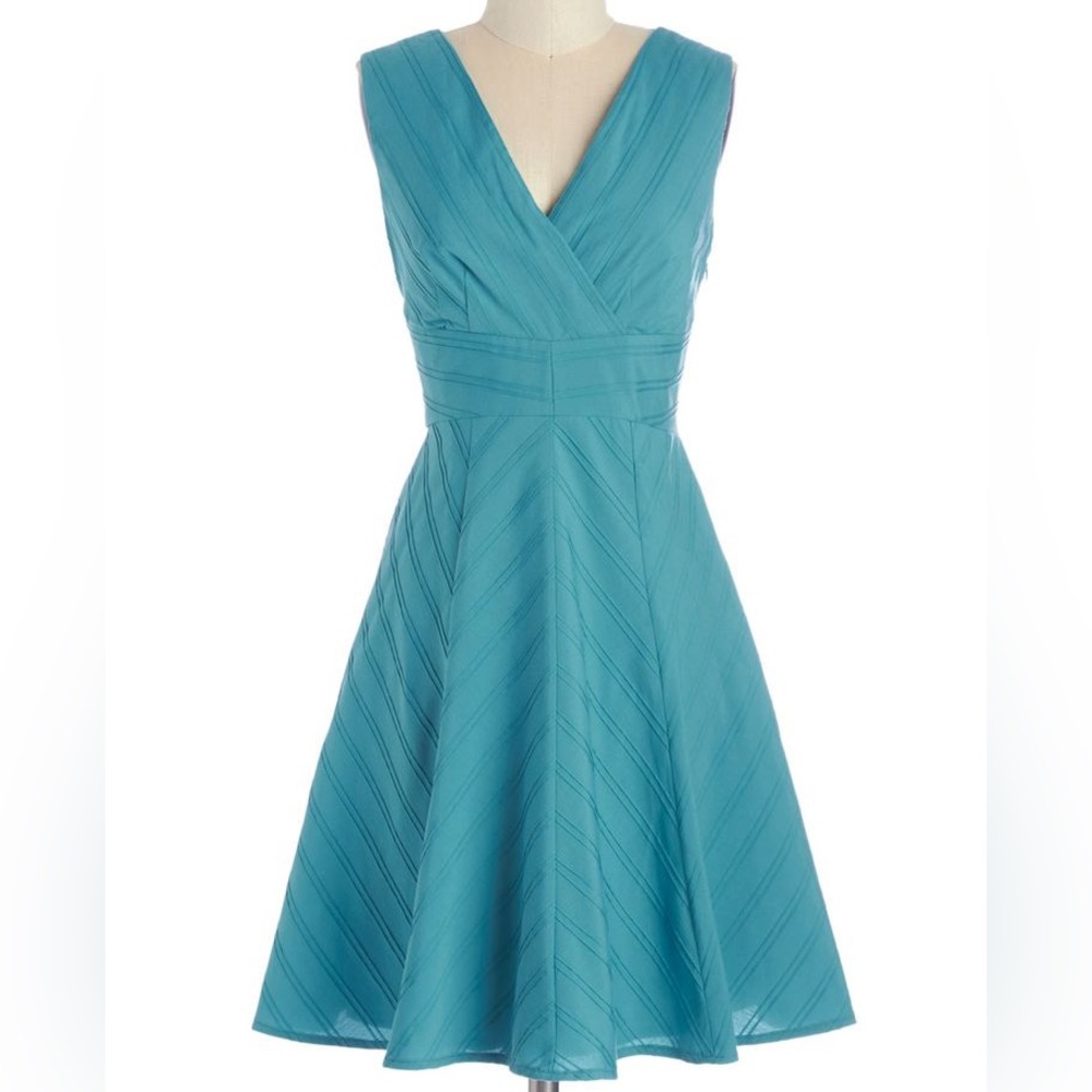 Ivy + Blu Aqua Teal Dress in Vintage Cut ModCloth 2